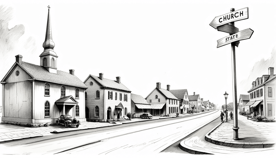 Church and State street sign